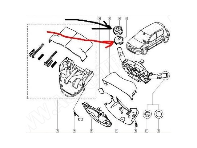 Czujnik Deszczu-Sensor Renault Clio Iii,Megane Ii,Modus,Scenic Ii,Twingo Ii